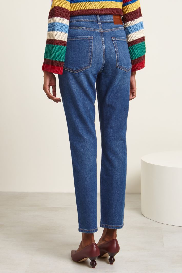 Jeans a vita alta in denim Fashion Market - 4