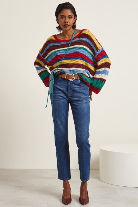 Jeans a vita alta in denim Fashion Market