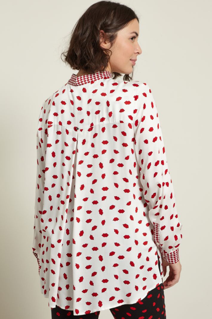 Camicia in raso stampato Fashion Market - 4