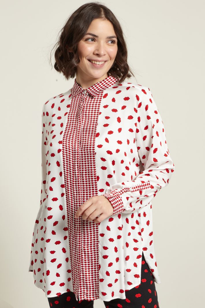 Camicia in raso stampato Fashion Market - 2