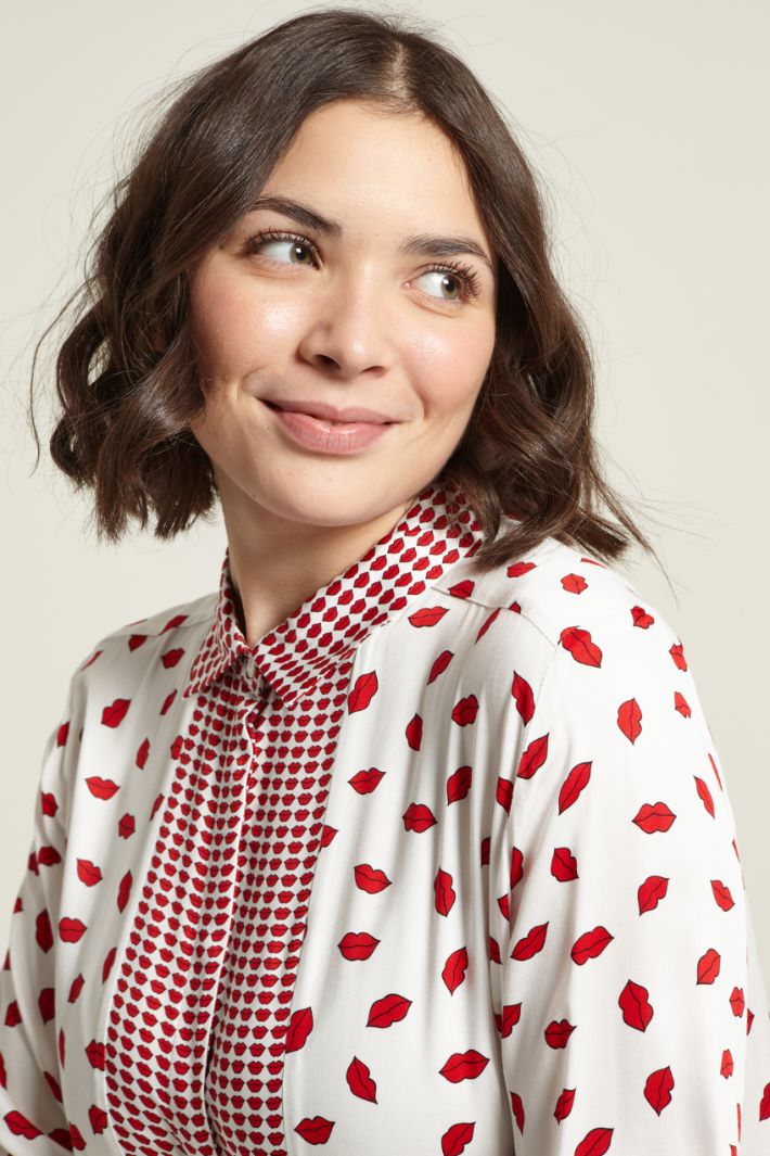 Camicia in raso stampato Fashion Market - 3