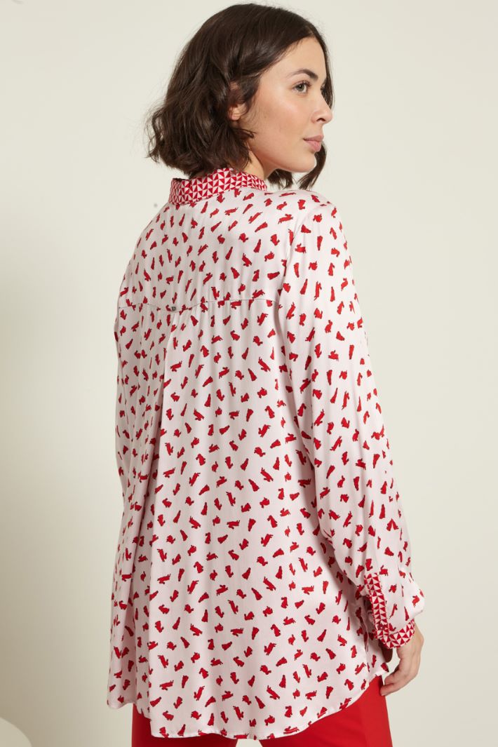Camicia in raso stampato Fashion Market - 4