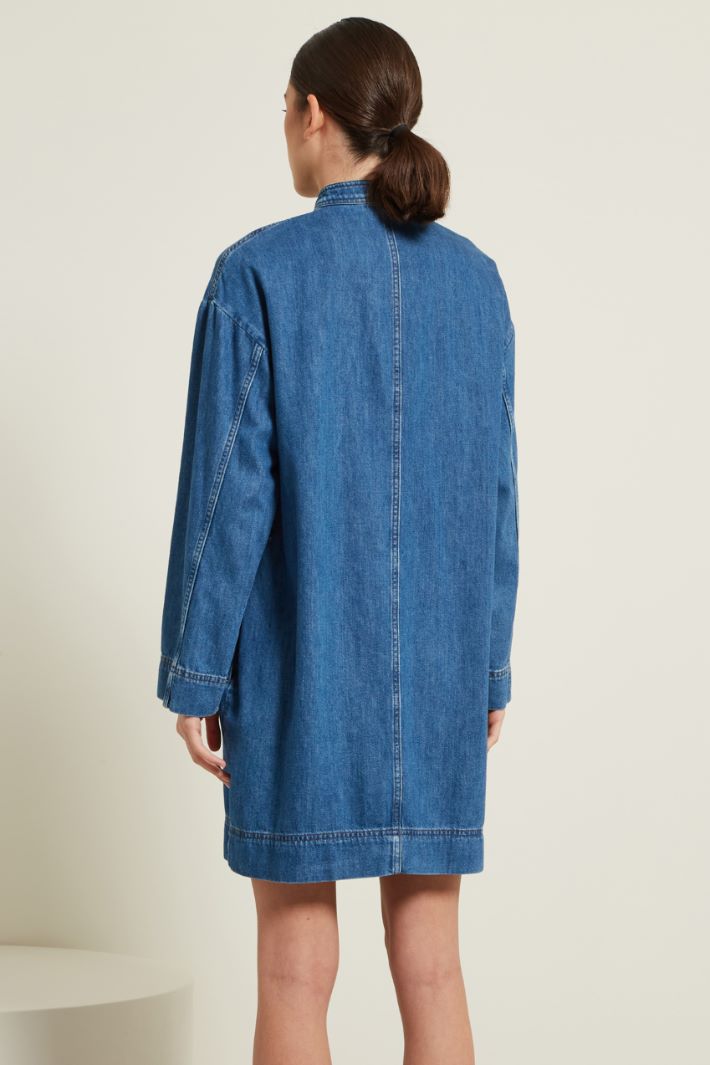 Abito in denim con cintura Fashion Market - 4
