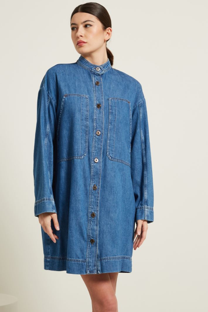 Abito in denim con cintura Fashion Market - 2