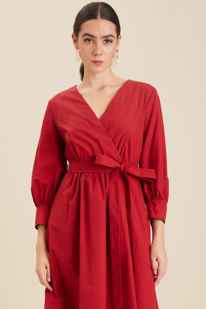 Abito con cintura - ROSSO - Fashion Market - 2