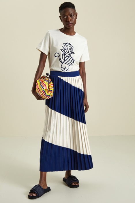 Gonna in viscosa plissè Fashion Market