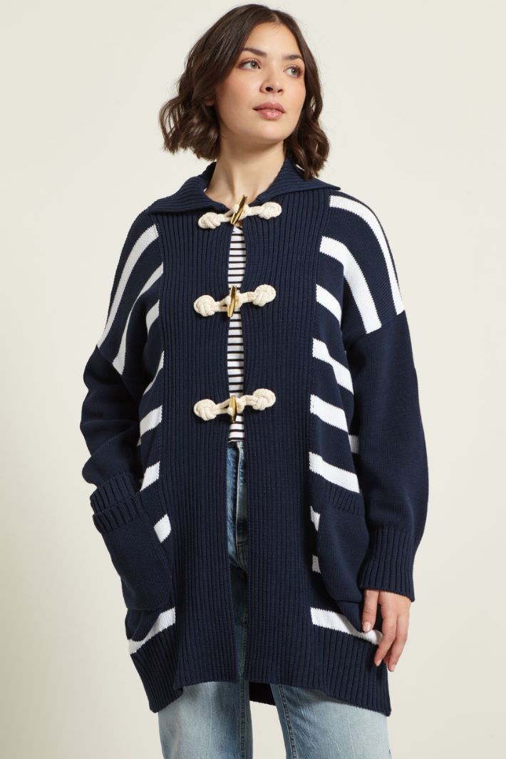 Giacca in maglia con alamari Fashion Market - 2