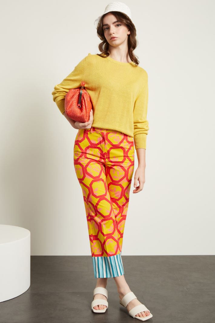 Maglia in puro lino - GIALLO - Fashion Market