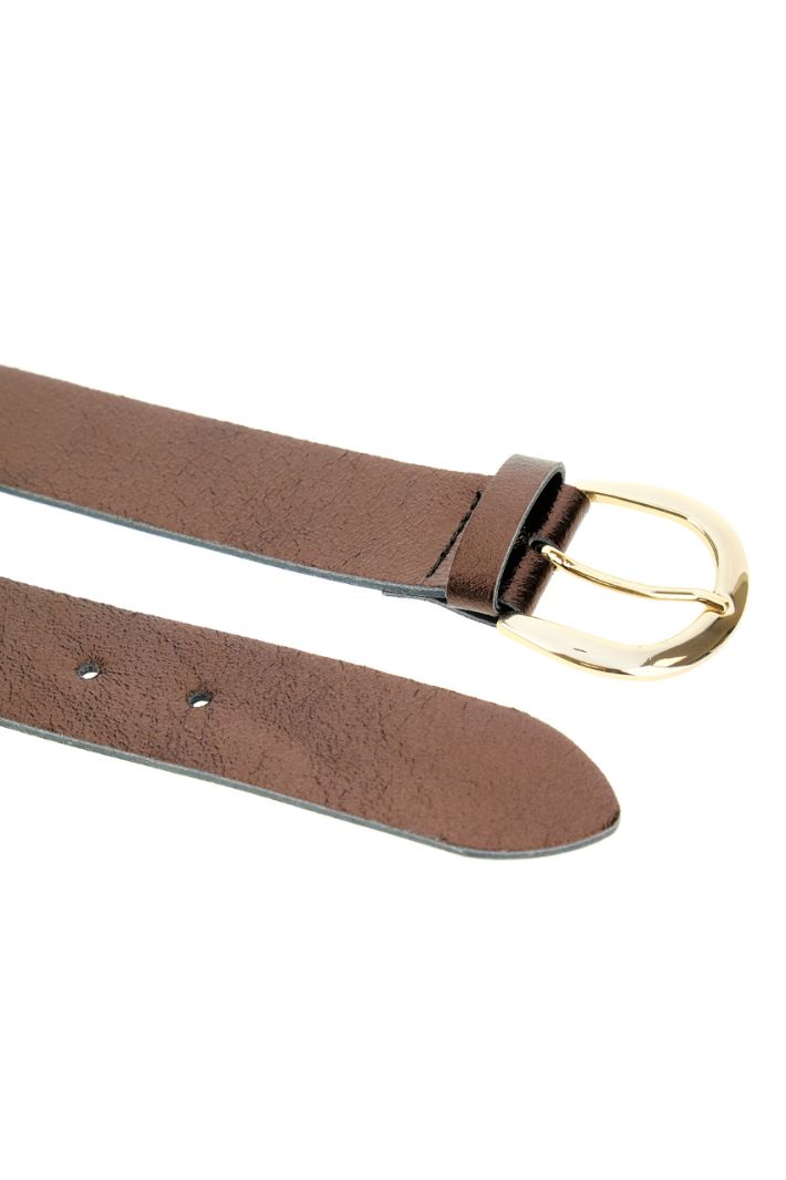 Cintura in pelle laminata - BRONZO ORO - Fashion Market - 2