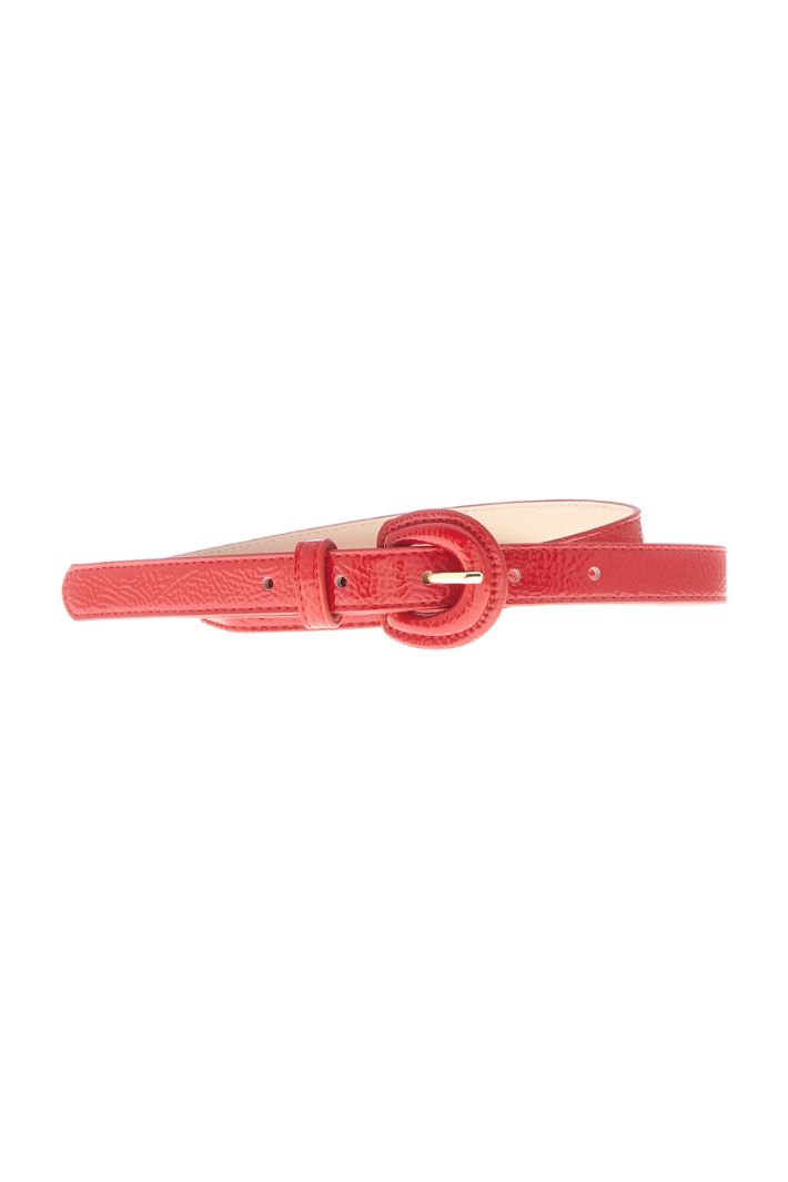 Cintura in similpelle - ROSSO - Fashion Market