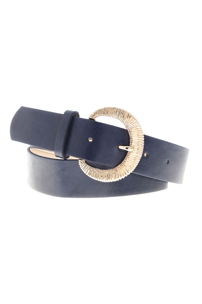 Cintura in similpelle - BLU SCURO - Fashion Market