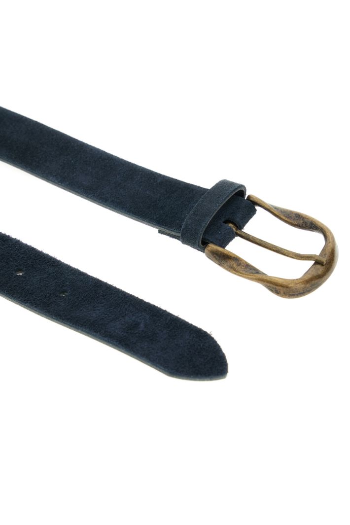 Cintura in suede e metallo - BLU NOTTE BRONZO - Fashion Market - 2