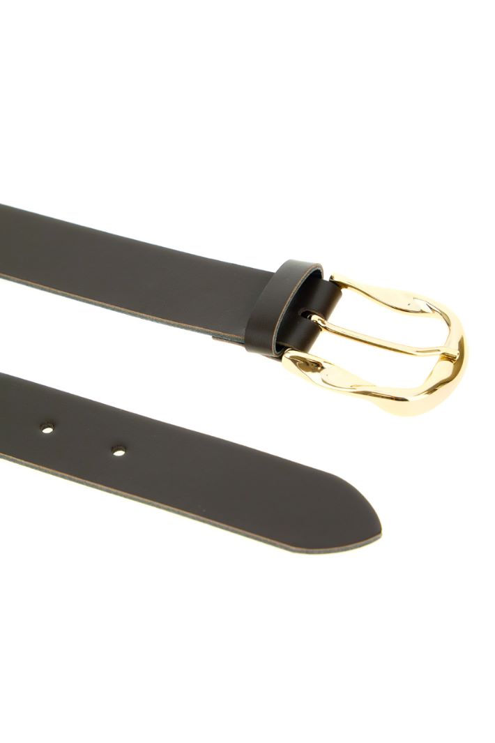 Cintura in vera pelle - MARRONE CIOCCOLATO - Fashion Market - 2