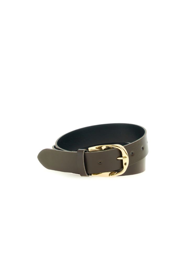 Cintura in vera pelle - MARRONE CIOCCOLATO - Fashion Market