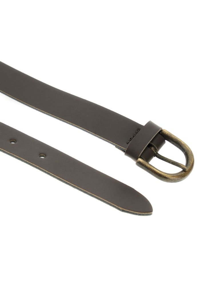 Cintura con fibbia metallica - MARRONE BRONZO - Fashion Market - 2