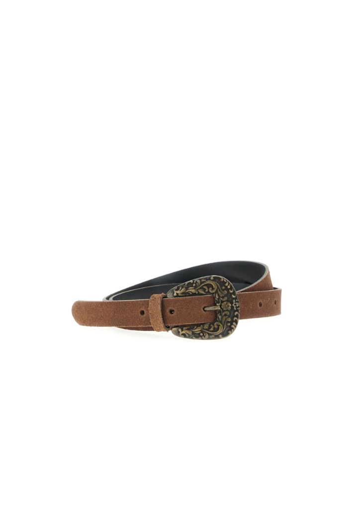 Cintura in suede - MARRONE ORO - Fashion Market