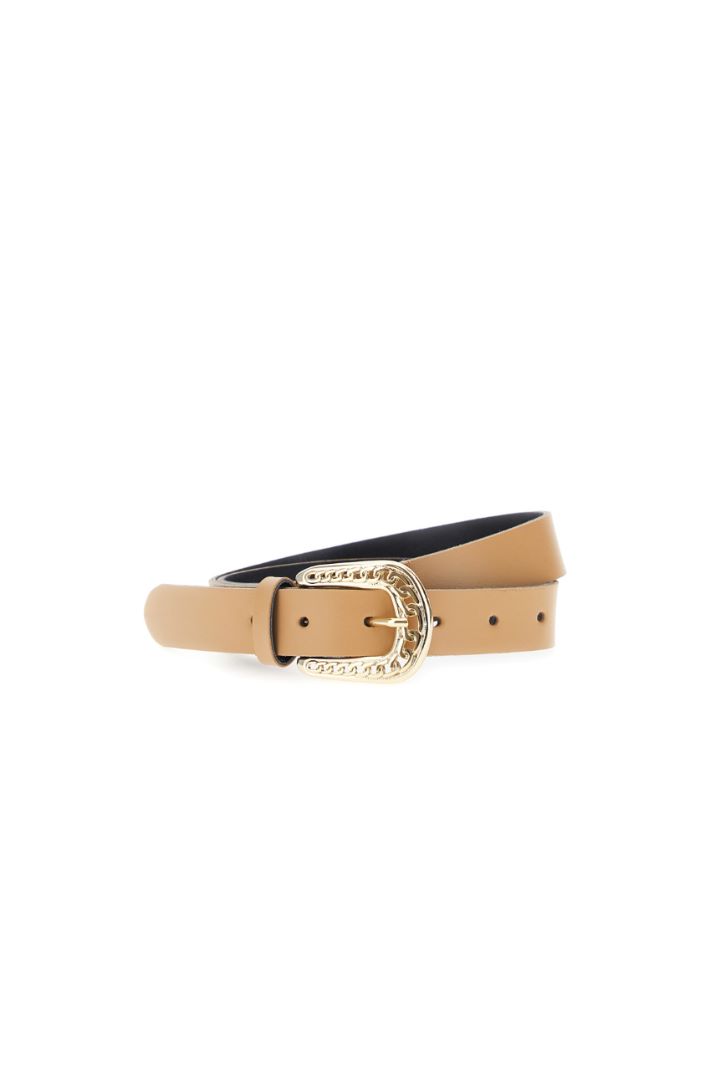 Cintura con fibbia metallica - NOCCIOLA ORO - Fashion Market