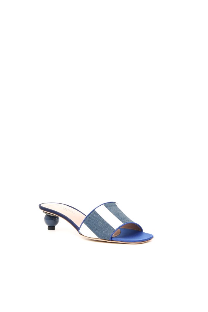 Mule con tacco a sfera - BLUETTE BIANCO - Fashion Market - 2