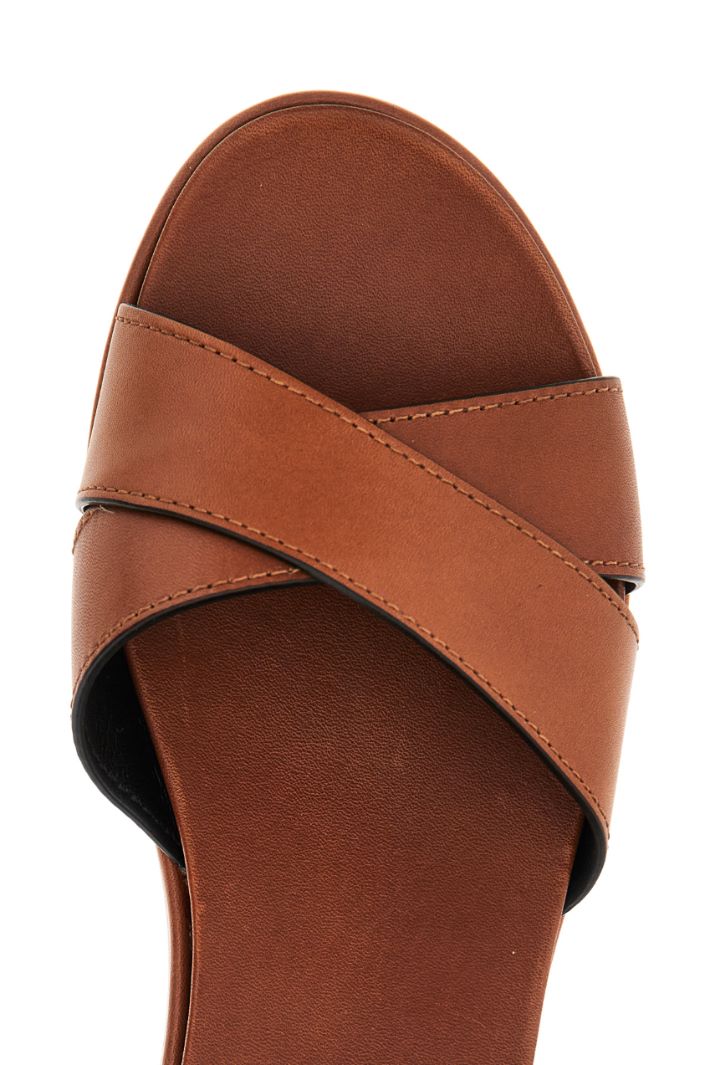 Sandali con zeppa - MARRONE - Fashion Market - 5
