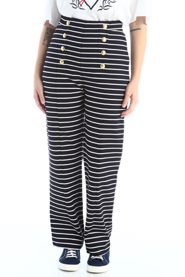 Pantaloni jersey con bottoni Fashion Market - 2