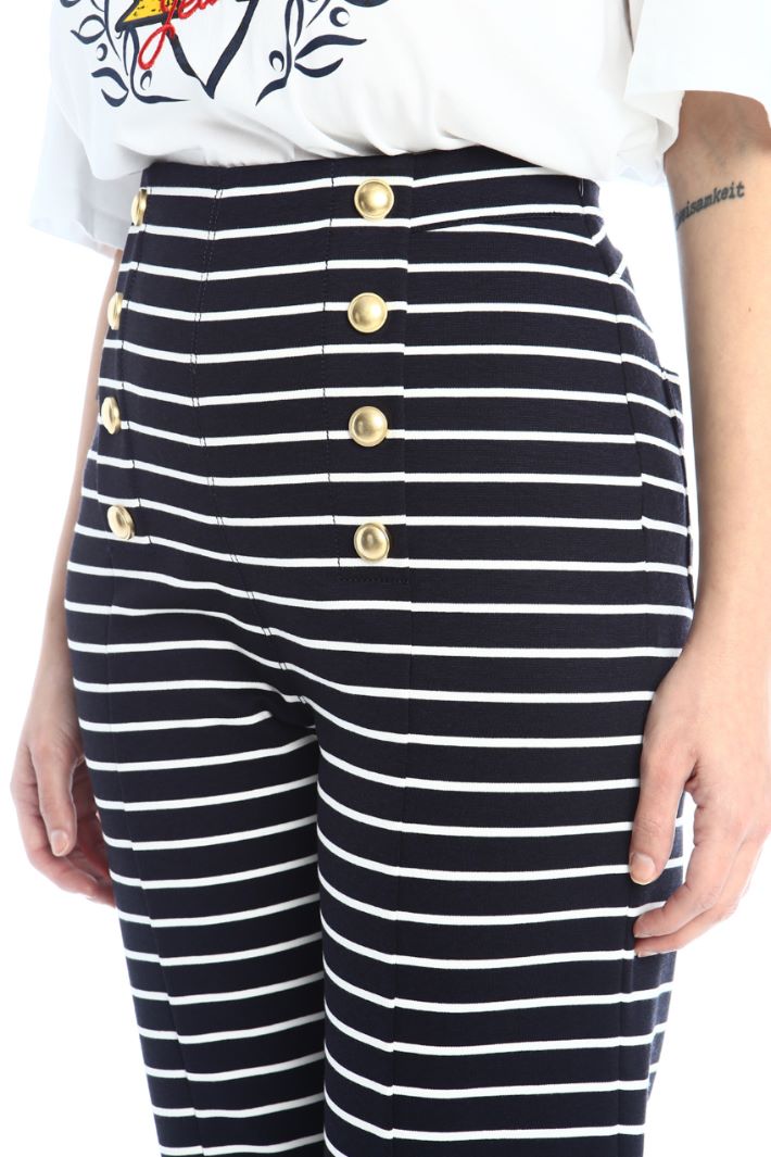 Pantaloni jersey con bottoni Fashion Market - 3