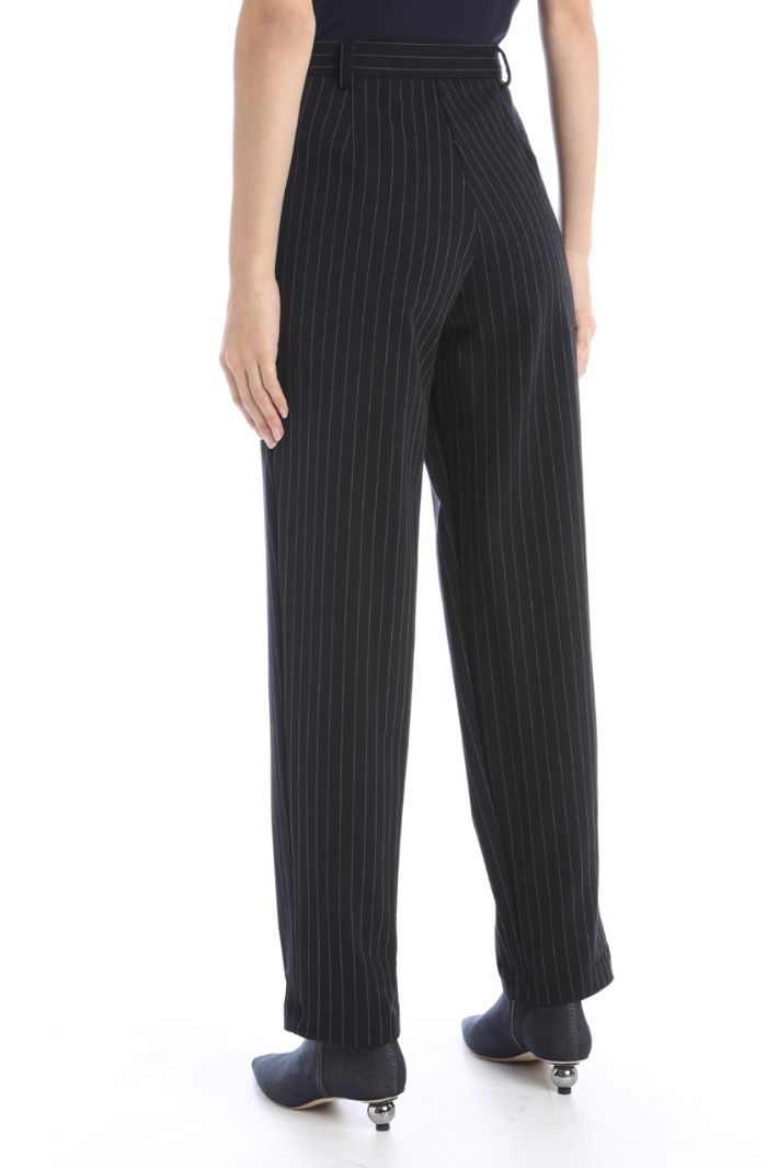 Pantaloni in jersey gessato Fashion Market - 4