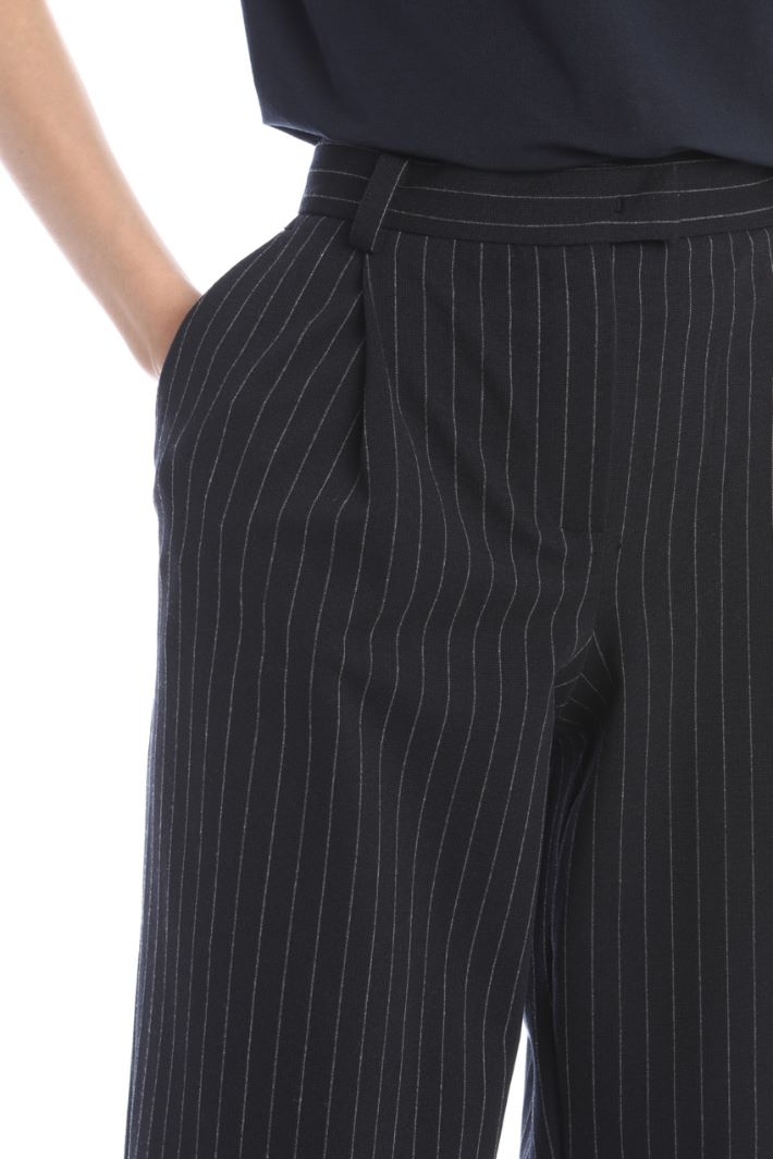 Pantaloni in jersey gessato Fashion Market - 3