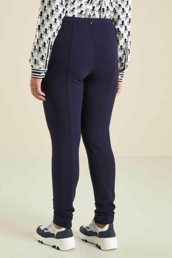 Leggings in jersey - BLU NOTTE - Fashion Market - 4