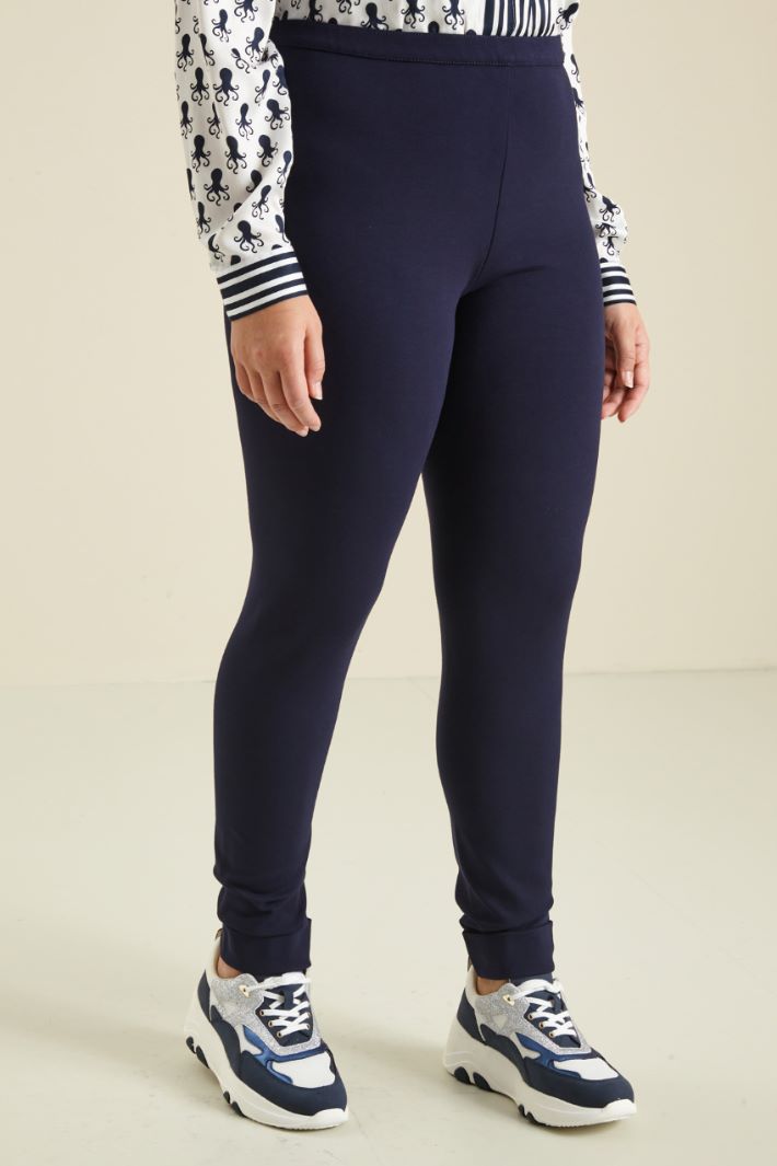 Leggings in jersey - BLU NOTTE - Fashion Market - 2