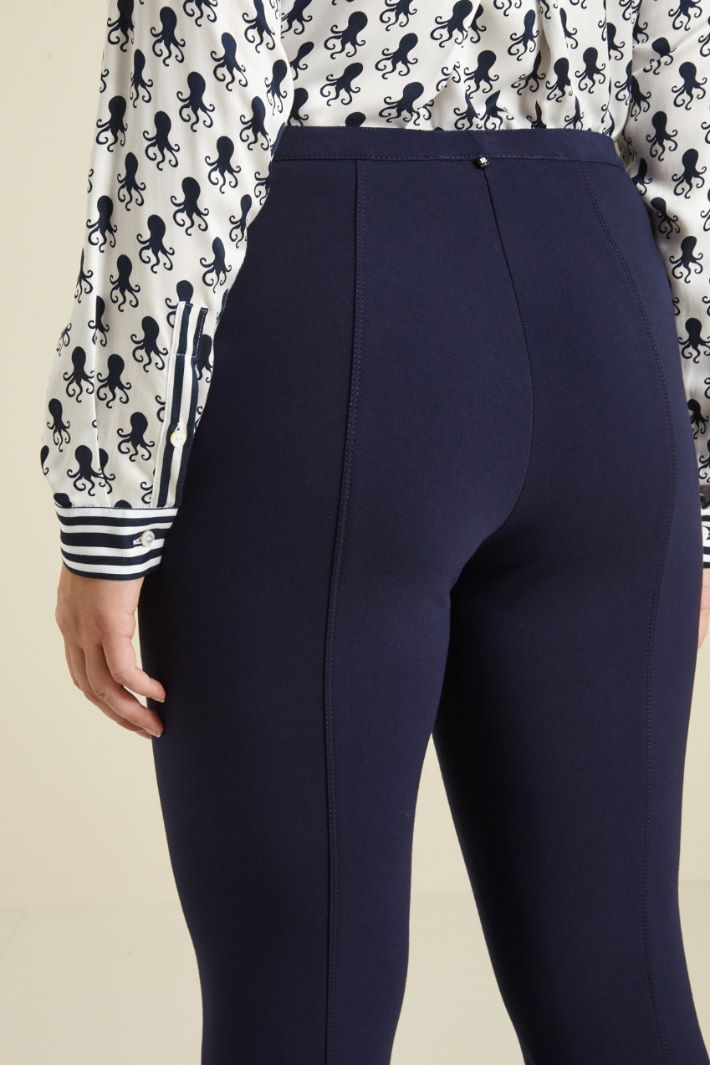 Leggings in jersey - BLU NOTTE - Fashion Market - 3