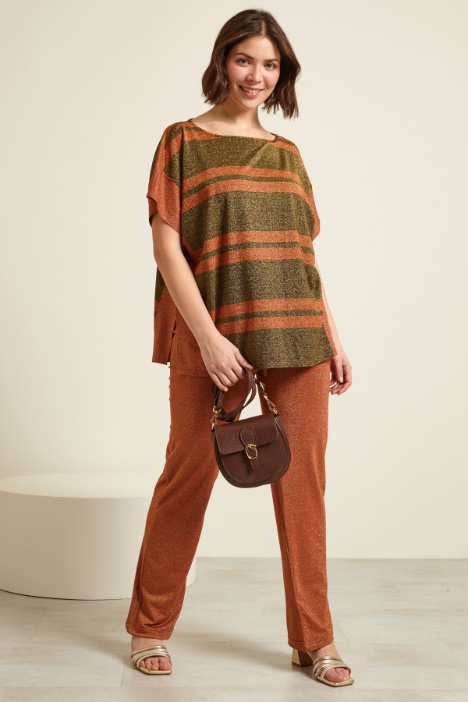 Pantaloni in jersey lamè Fashion Market