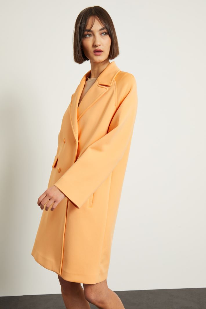 Cappotto doppiopetto in jersey - OCRA - Fashion Market - 2