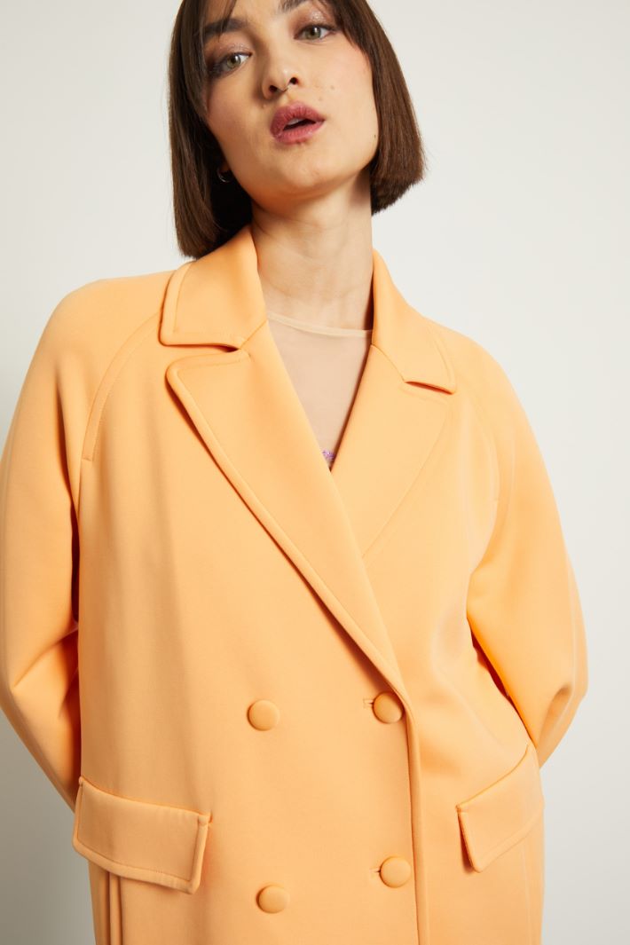 Cappotto doppiopetto in jersey - OCRA - Fashion Market - 3