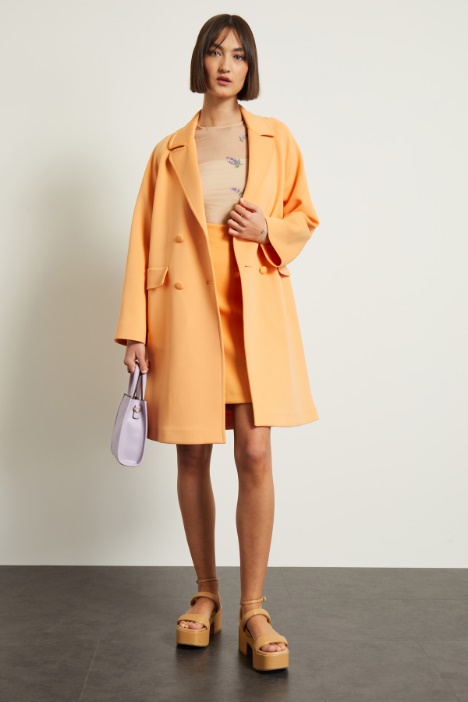 Cappotto doppiopetto in jersey Fashion Market