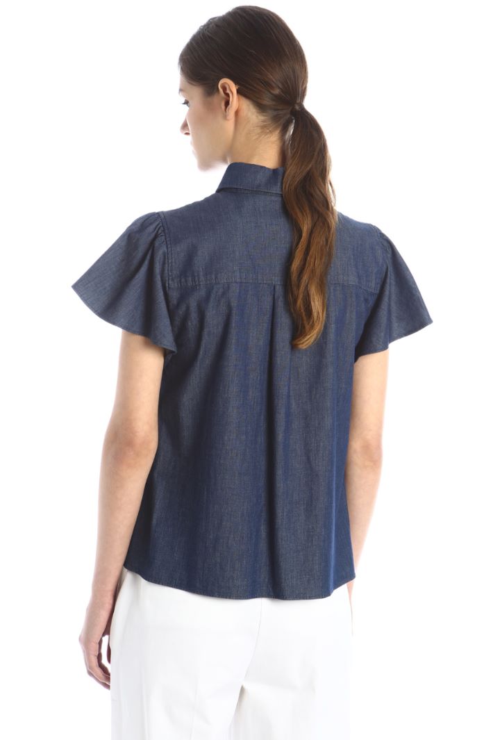 Casacca in denim con volant Fashion Market - 4