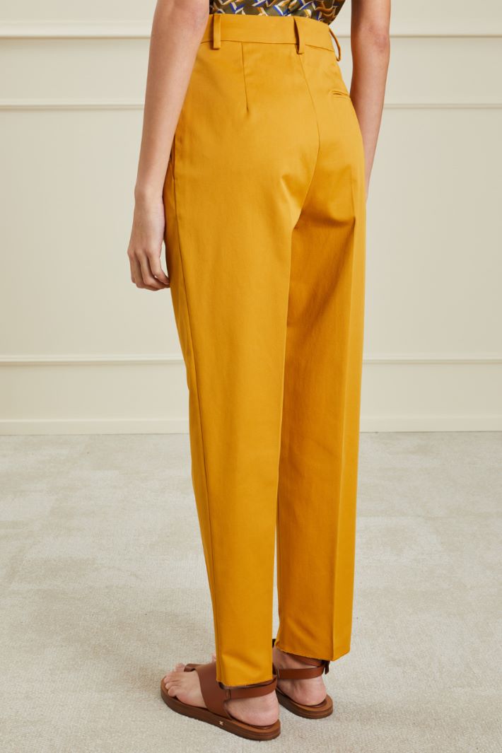 Pantaloni in levantina - MOSTARDA - Fashion Market - 4