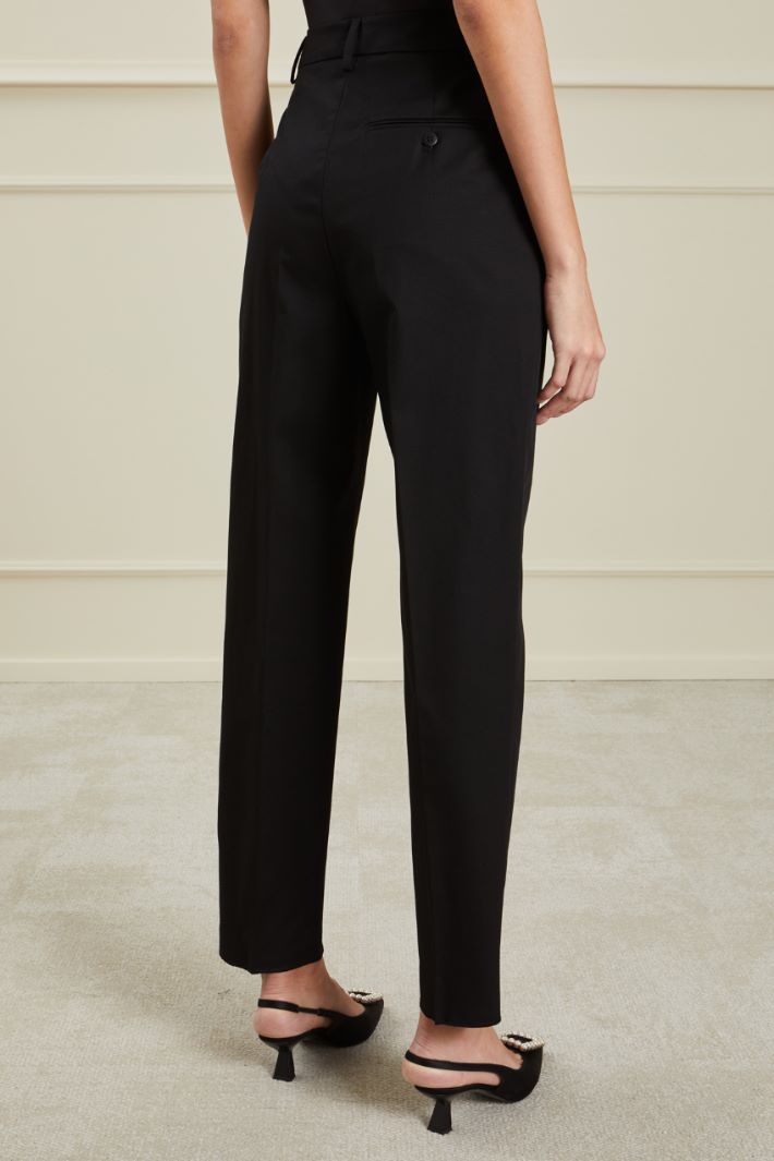 Pantaloni in levantina - NERO - Fashion Market - 4