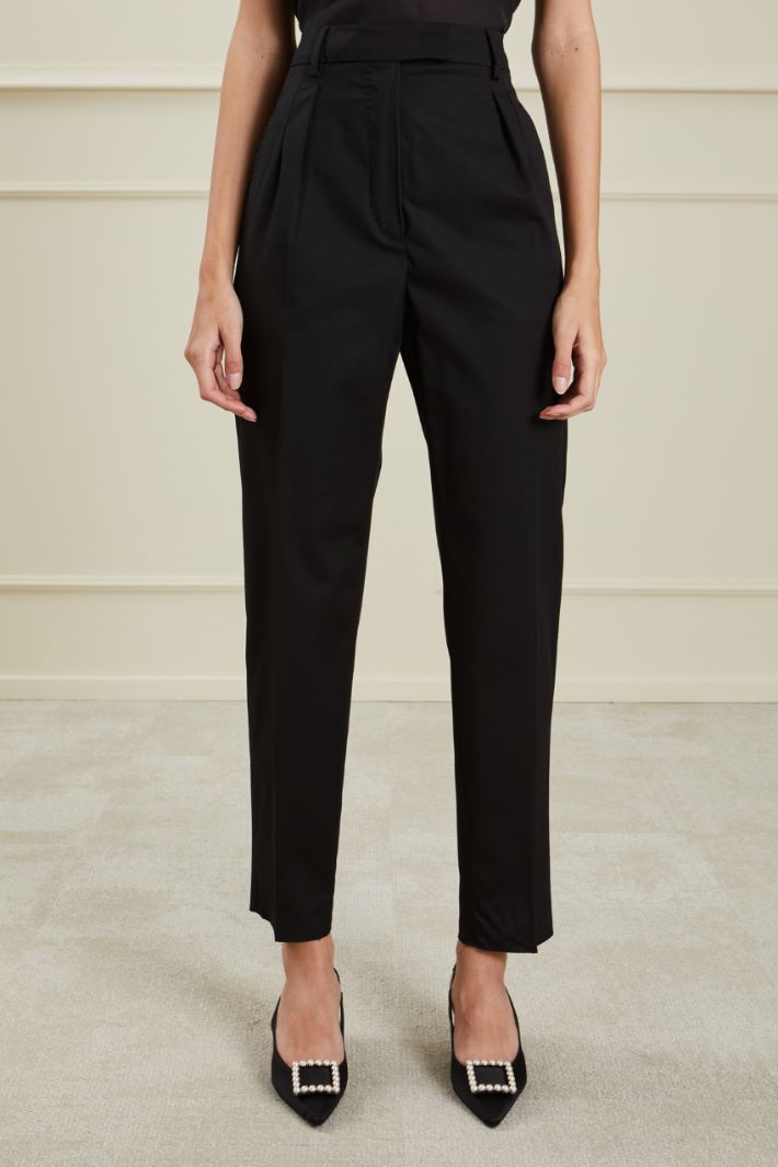 Pantaloni in levantina - NERO - Fashion Market - 2