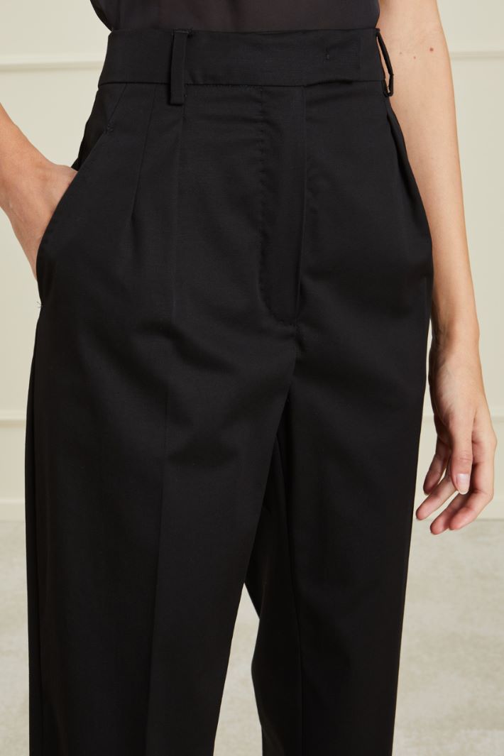 Pantaloni in levantina - NERO - Fashion Market - 3