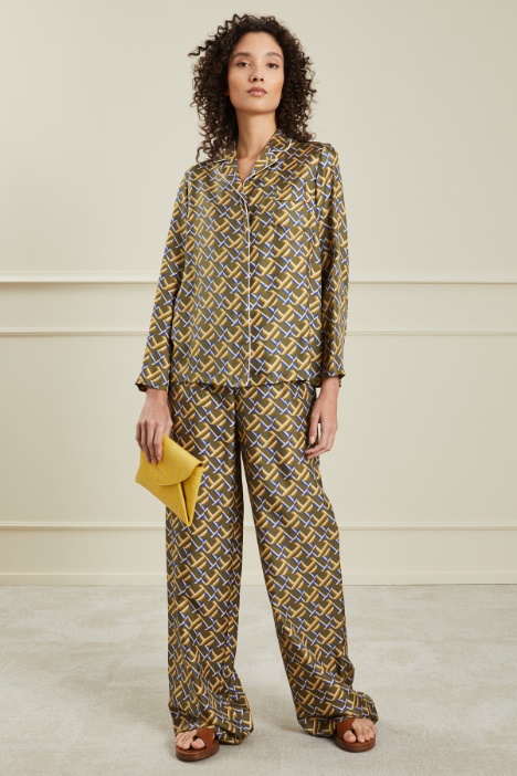 Pantaloni in twill stampato Fashion Market