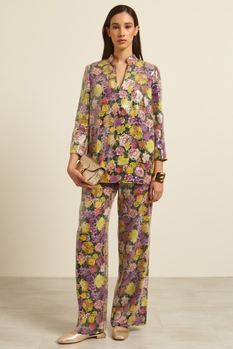 Pantalone con paillette Fashion Market