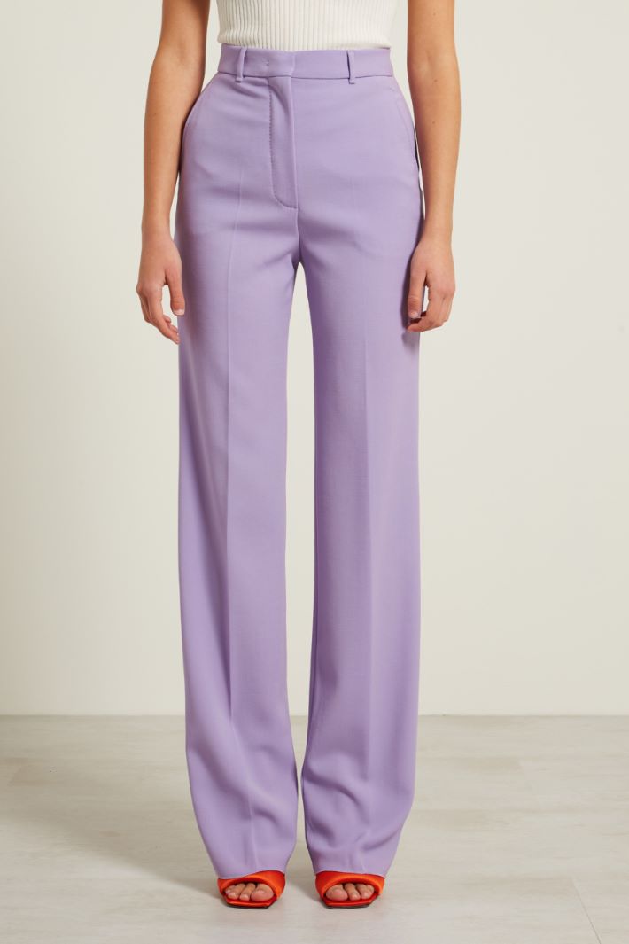 Pantaloni a palazzo in lana - LILLA - Fashion Market - 2