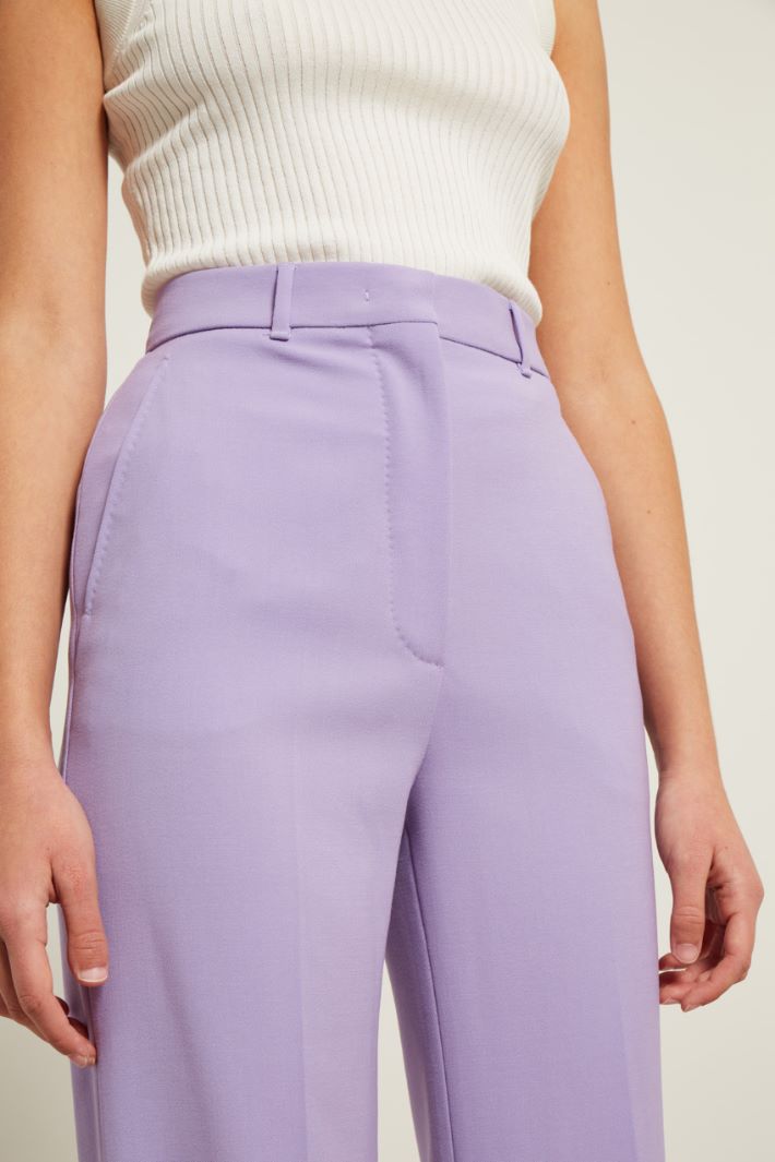 Pantaloni a palazzo in lana - LILLA - Fashion Market - 3