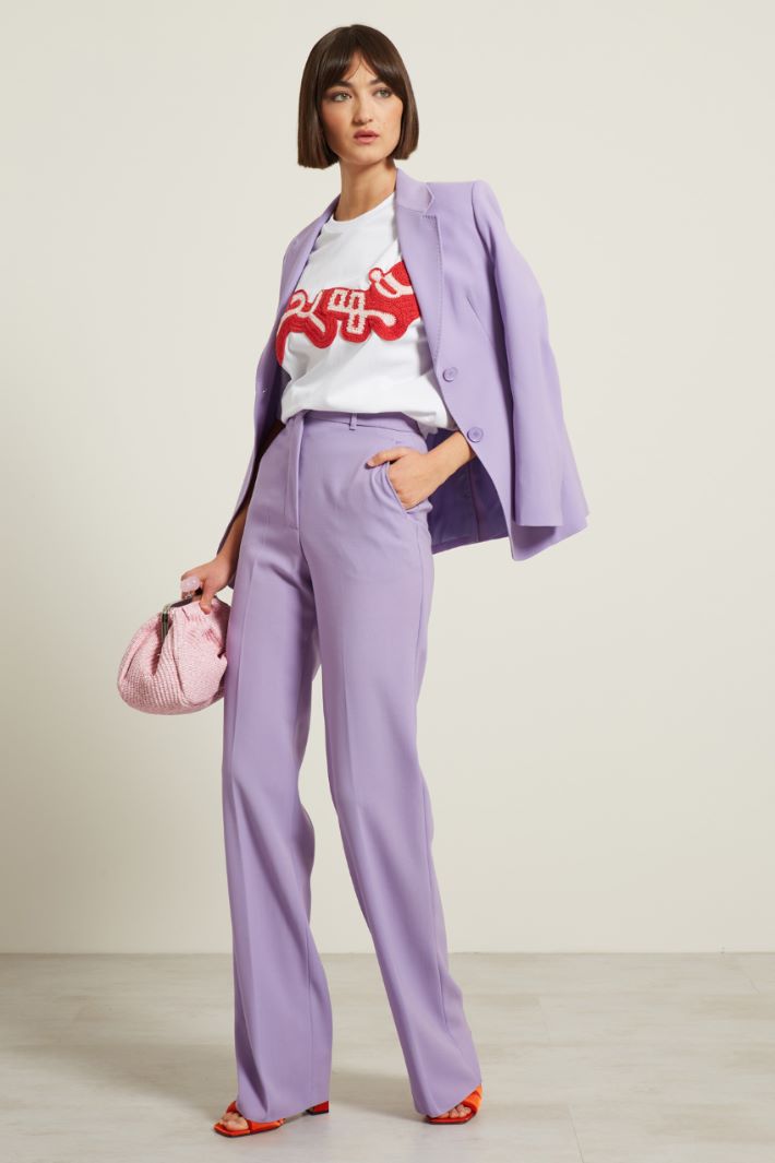 Pantaloni a palazzo in lana - LILLA - Fashion Market