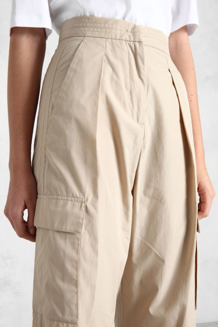 Pantaloni stile cargo - BEIGE - Fashion Market - 3