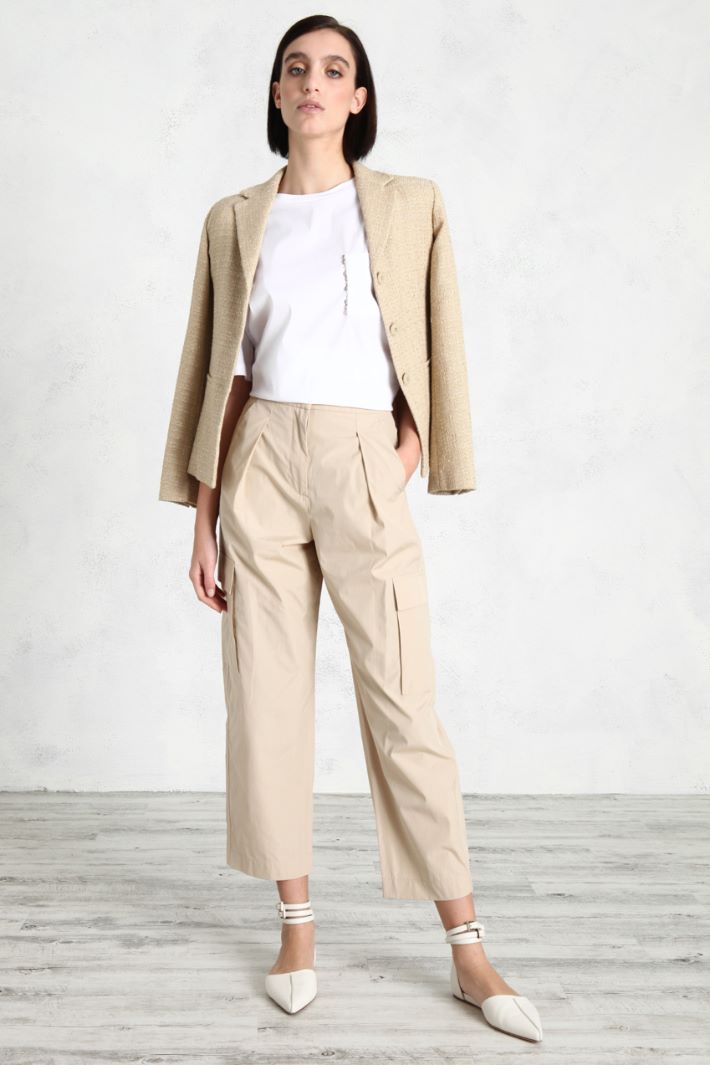 Pantaloni stile cargo - BEIGE - Fashion Market