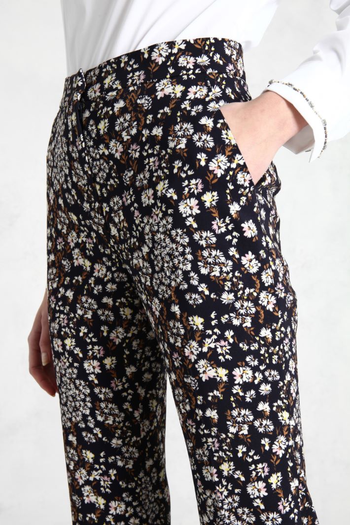 Pantaloni in cady stampati - BLU NOTTE - Fashion Market - 3