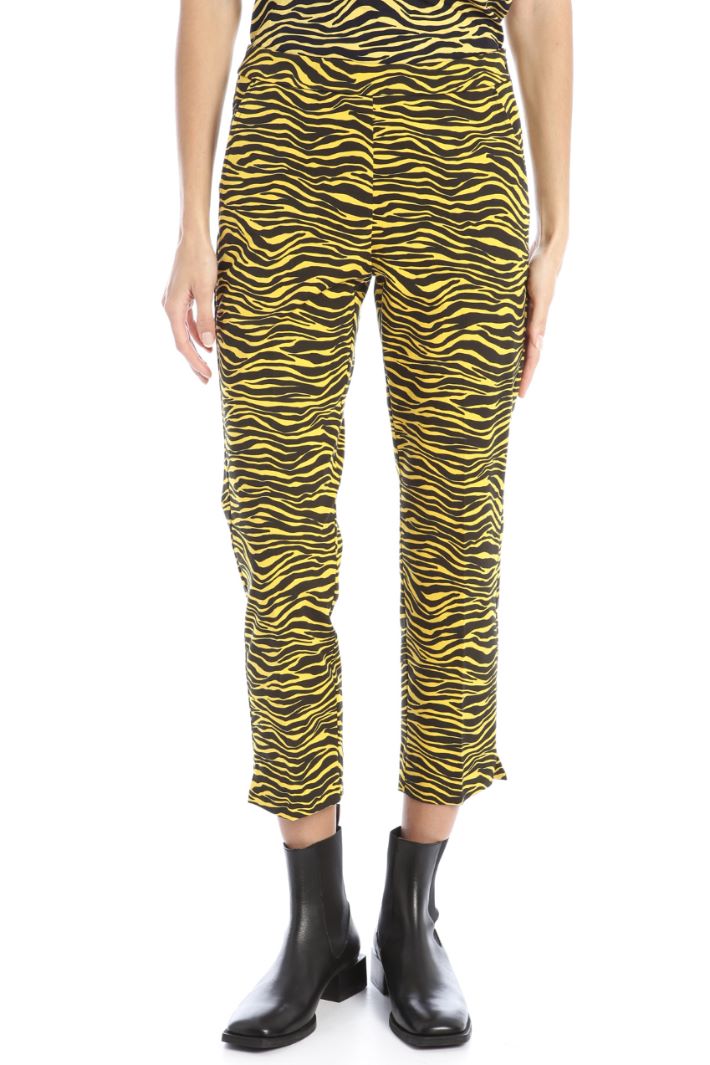 Pantaloni in gabardine - GIALLO NERO - Fashion Market - 5