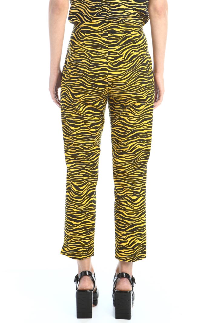 Pantaloni in gabardine - GIALLO NERO - Fashion Market - 4