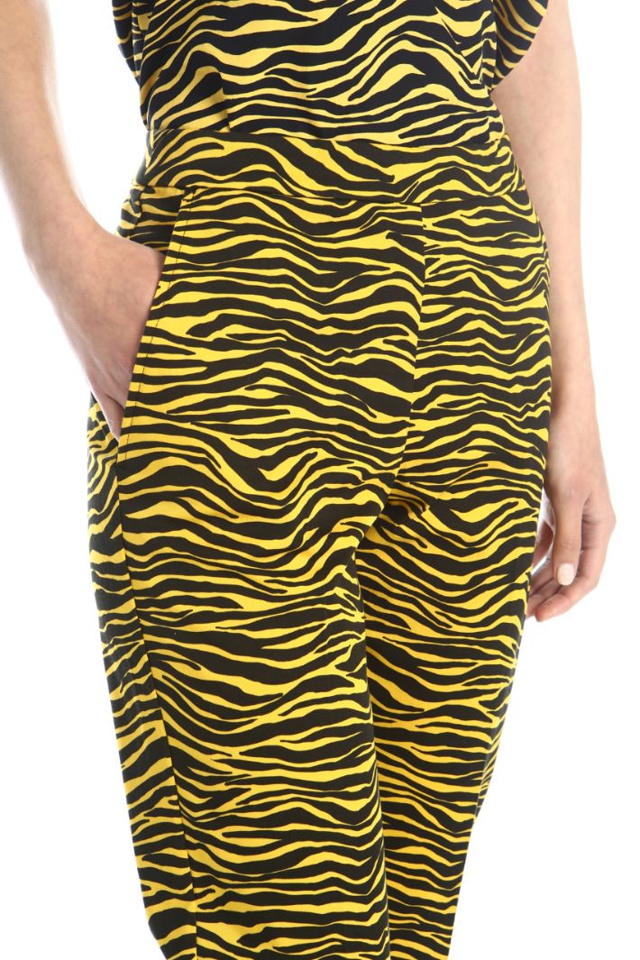 Pantaloni in gabardine - GIALLO NERO - Fashion Market - 3